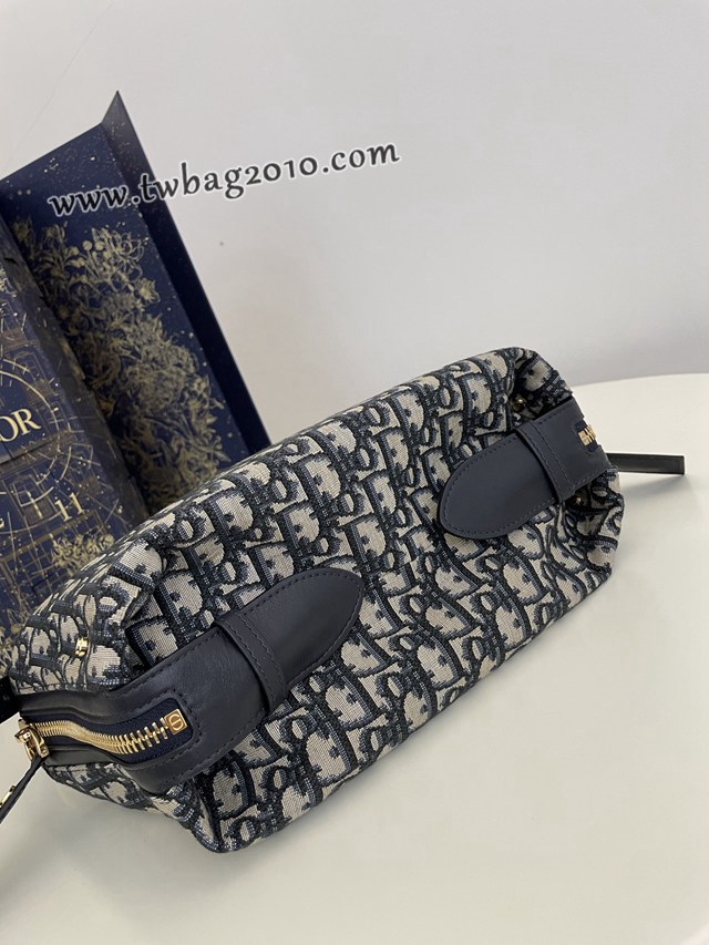 Dior专柜新款迪奥高仿原单Journey系列小号蓝布肩背女包 djfk1607